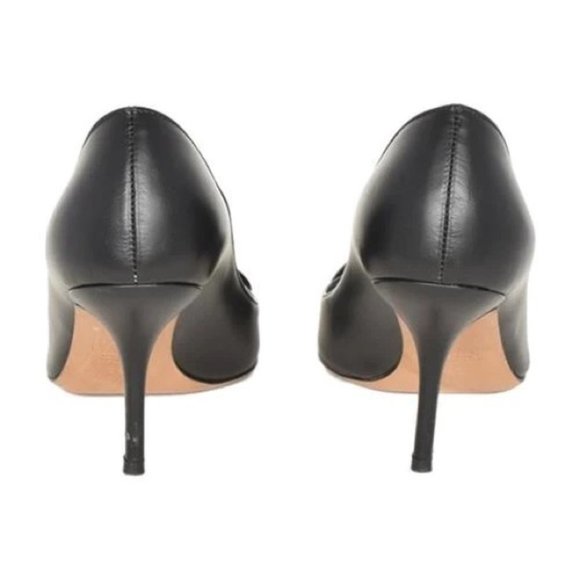 Valentino VLOGO Signature Black Decal Leather Heel Pumps 35 - Picture 8 of 8
